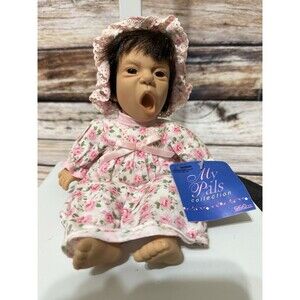 Vtg Gi Go Expressions Baby My Pals 10.6” Funny Faces Pink